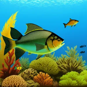 Colorful Tropical Fish in Majestic Coral Reef