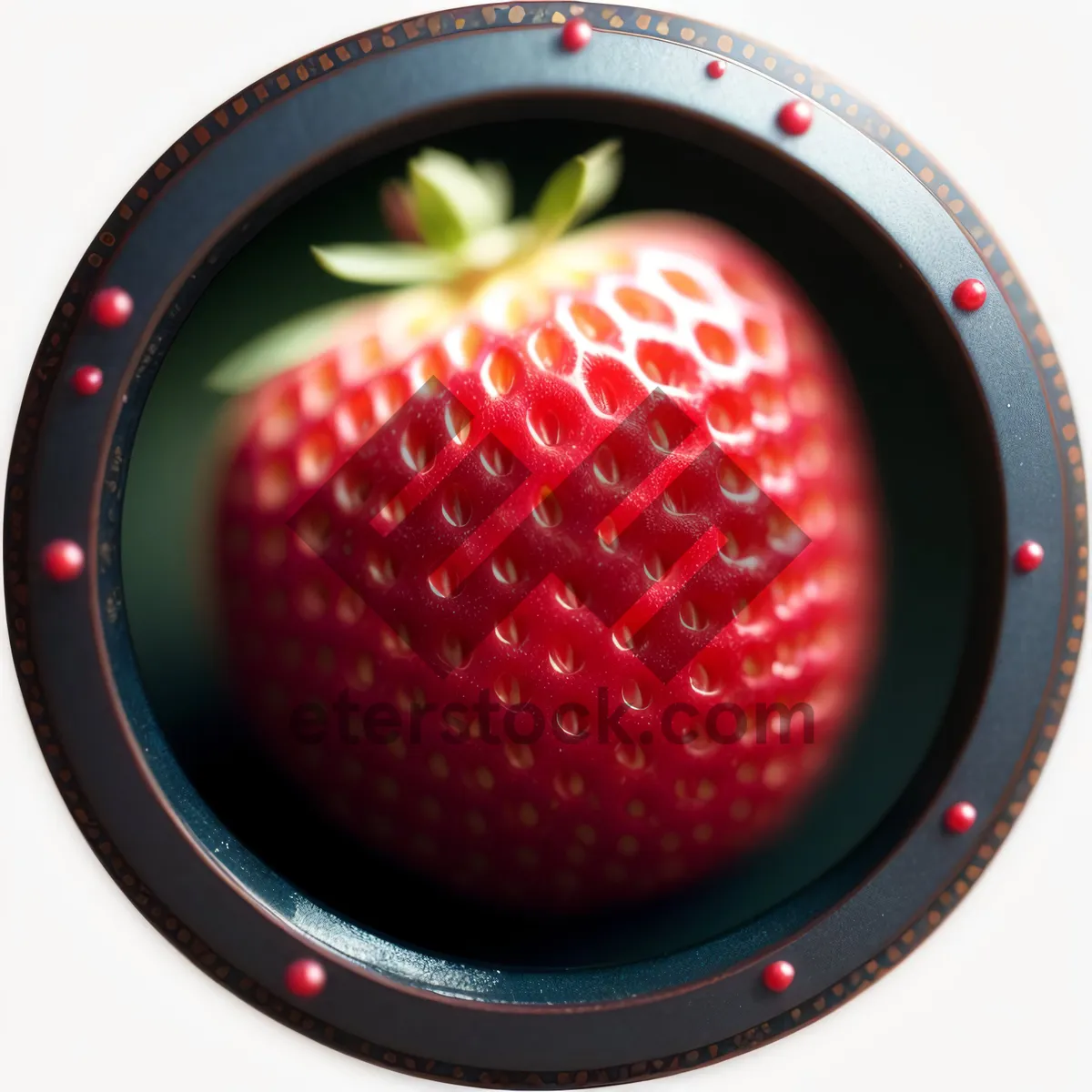 Picture of Fresh Strawberry Closeup: Delicious and Healthy Juicy Berry