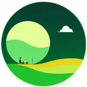 Round Circle Button Icon: Symbolic Drawing Diagram