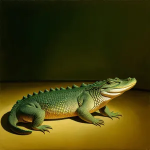 Exotic Green Iguana: Vibrant Reptile in Tropical Habitat