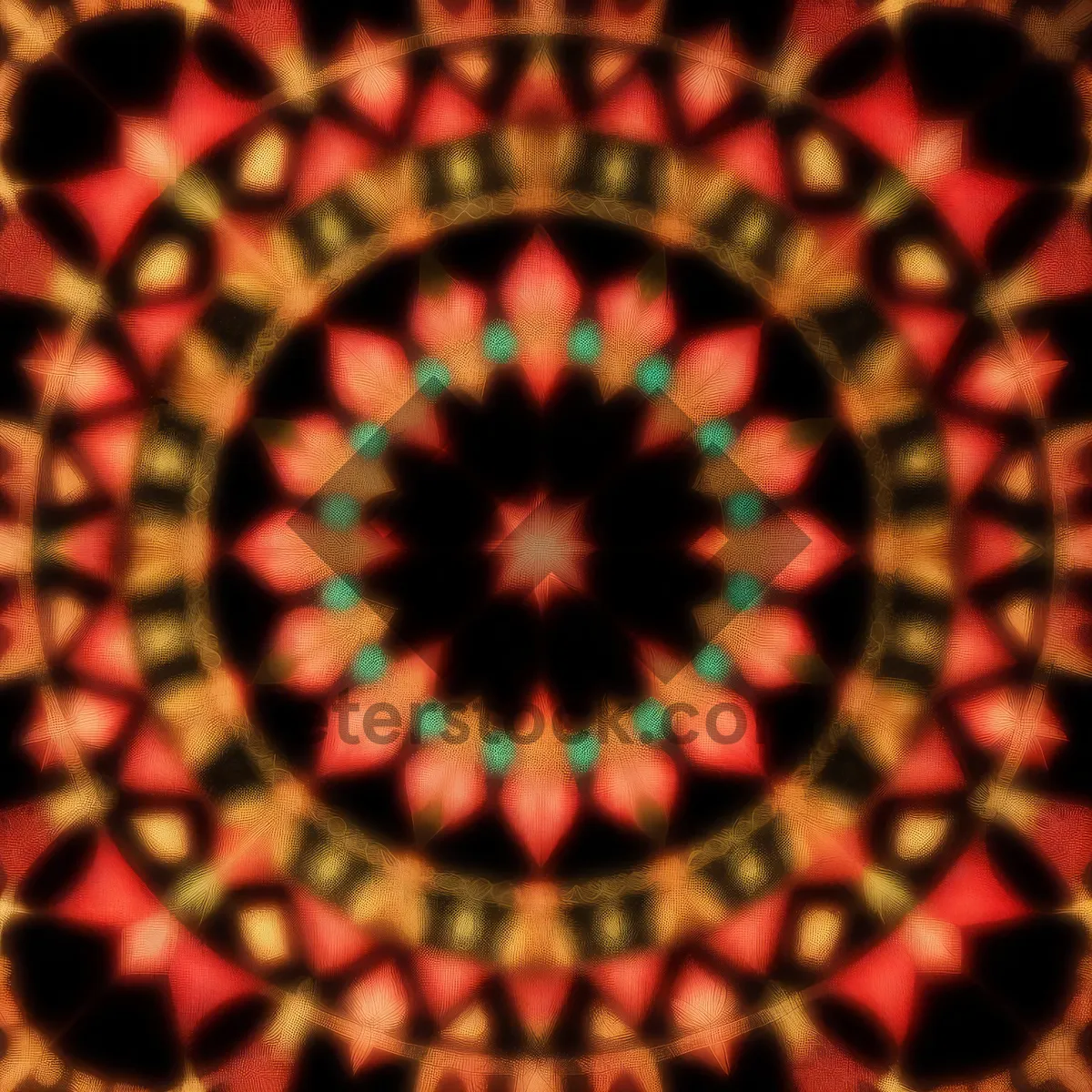 Picture of Colorful Geometric Artwork - Mosaic Circle Design