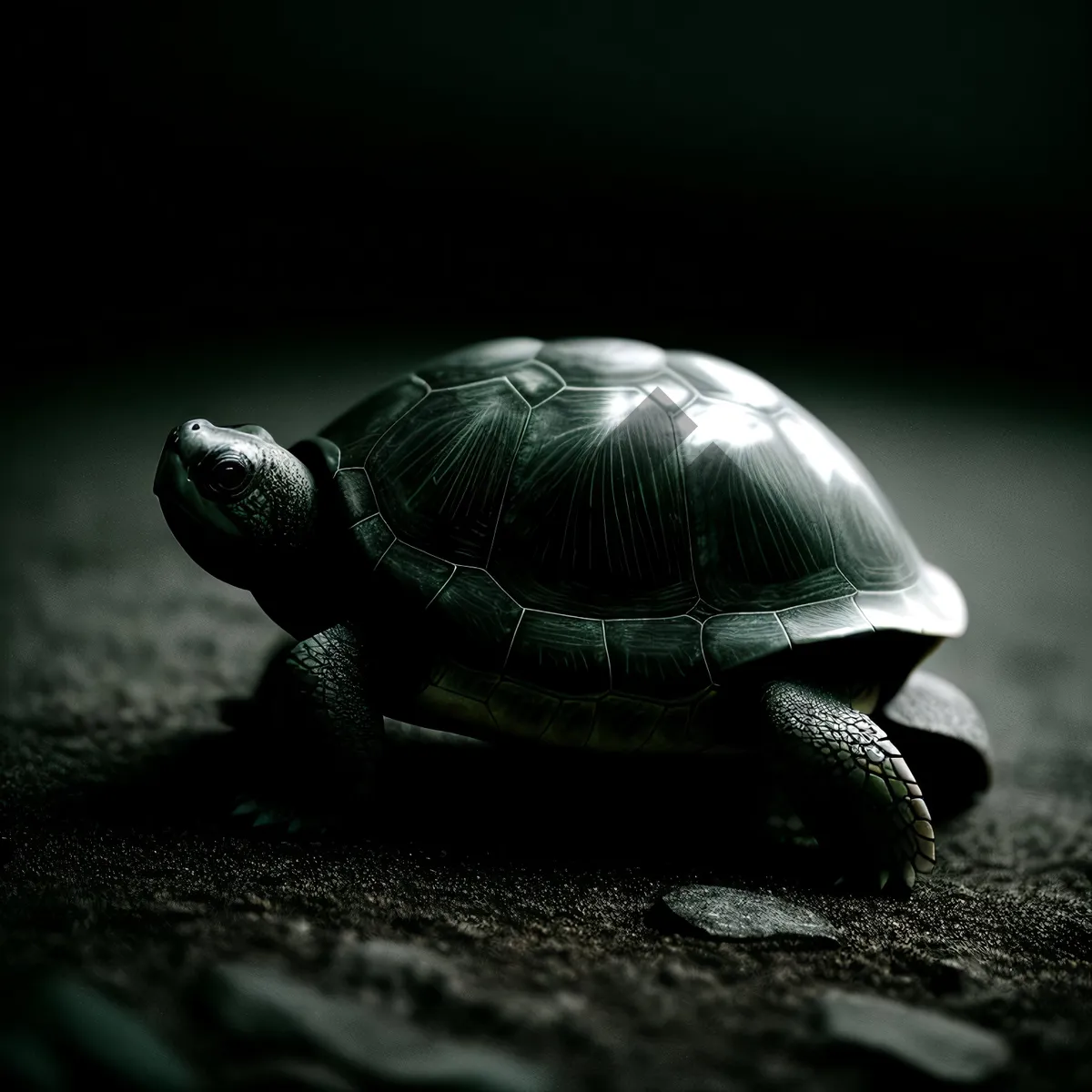 Picture of Slow and Steady Turtle Embraces Its Shell