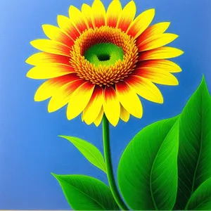 Vibrant Sunflower Bloom in Sunlit Field
