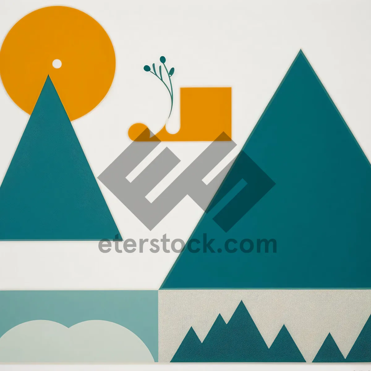 Picture of Pyramid Icon Design Graphic Symbol