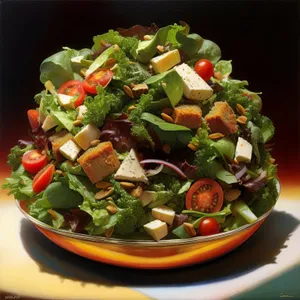 Delicious Vegetarian Salad with Fresh Veggies