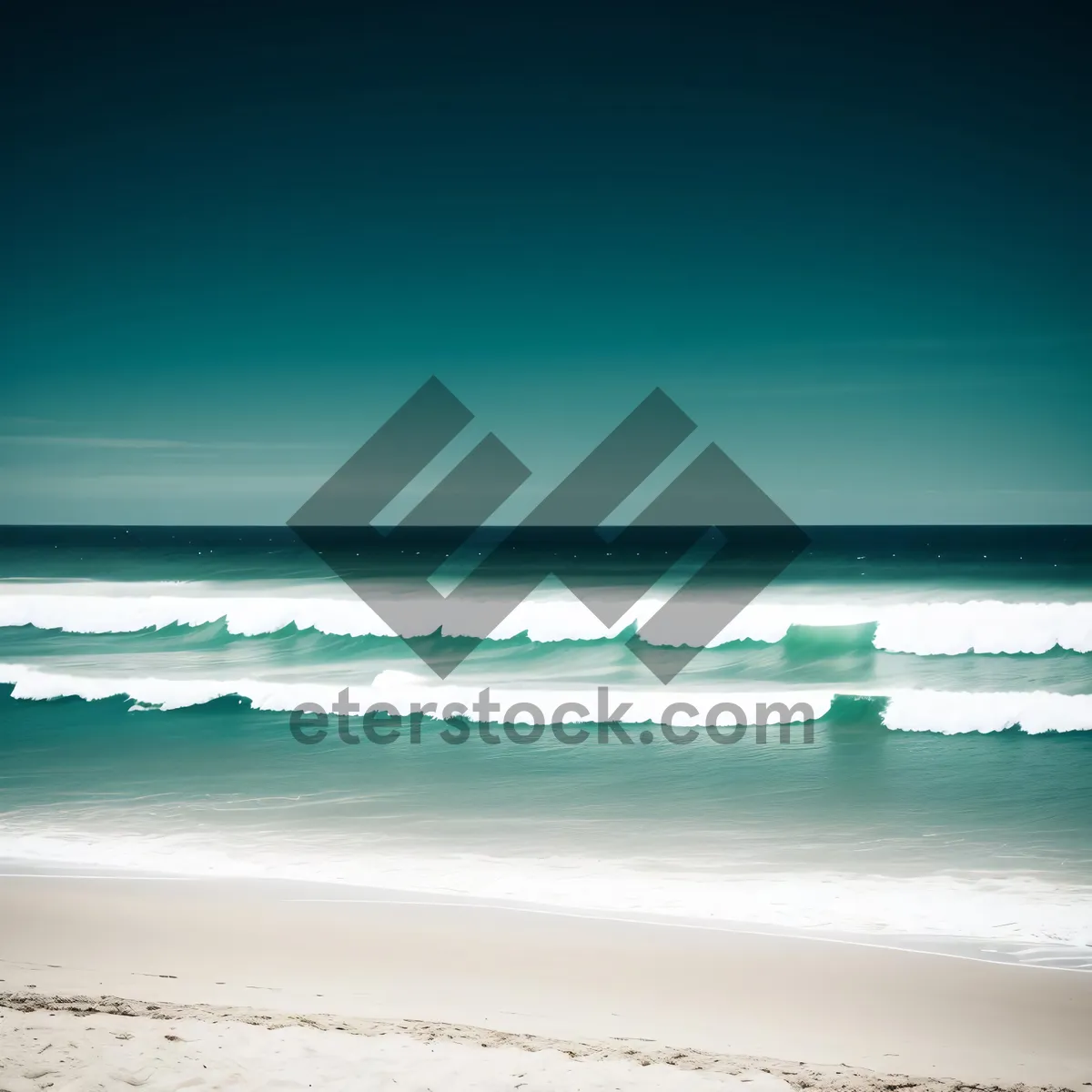 Picture of Serene Coastal Getaway: Turquoise Waves on Sandy Beach