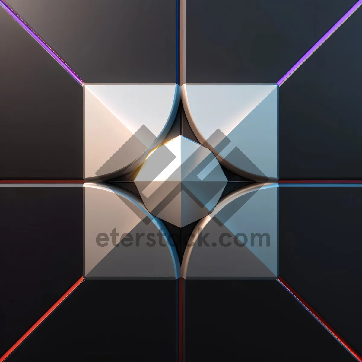 Picture of Vibrant Geometric Gradient Artwork