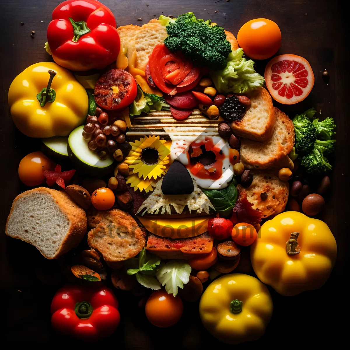 Picture of Fresh Vegetable Salad with Tomato, Pepper, and Carrot