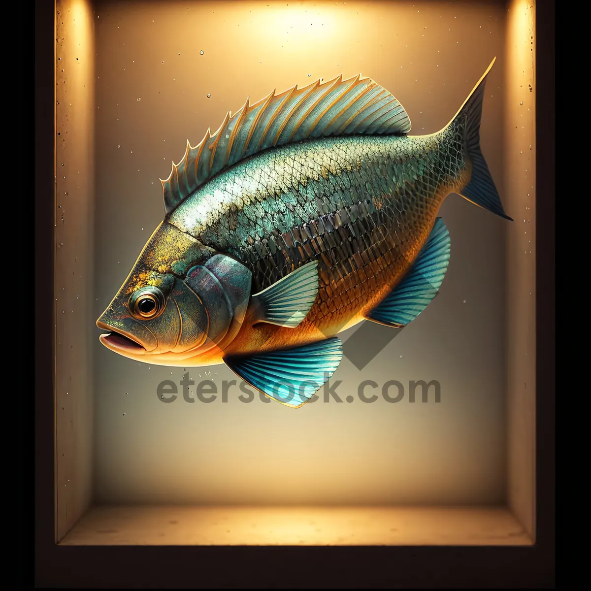 Picture of Tropical Fish in Underwater Aquarium Tank