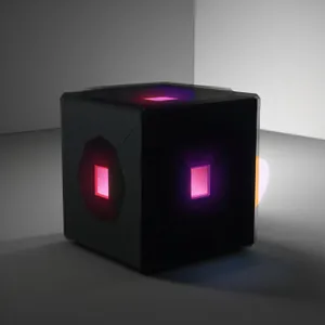 3D LED digital clock icon design symbol
