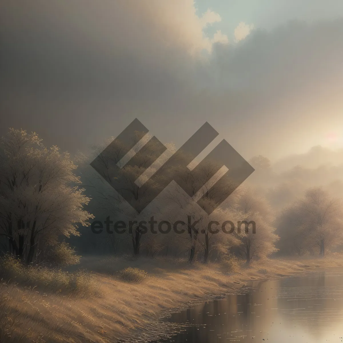 Picture of Vibrant Rural Sunset Over Rolling Countryside