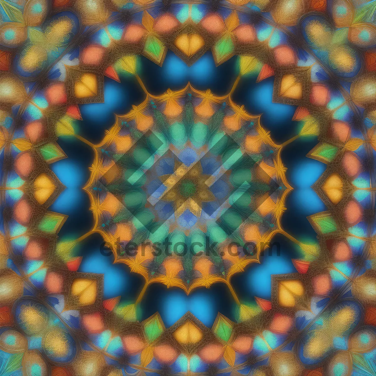 Picture of Bright Mosaic: Colorful Arabesque Art Pattern