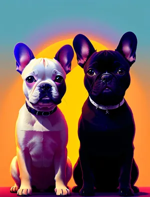 Bulldog Puppy - Purebred Canine Pet Portrait