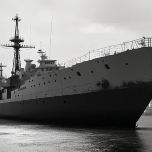 Ocean Carrier: Majestic Freight Ship at Dock