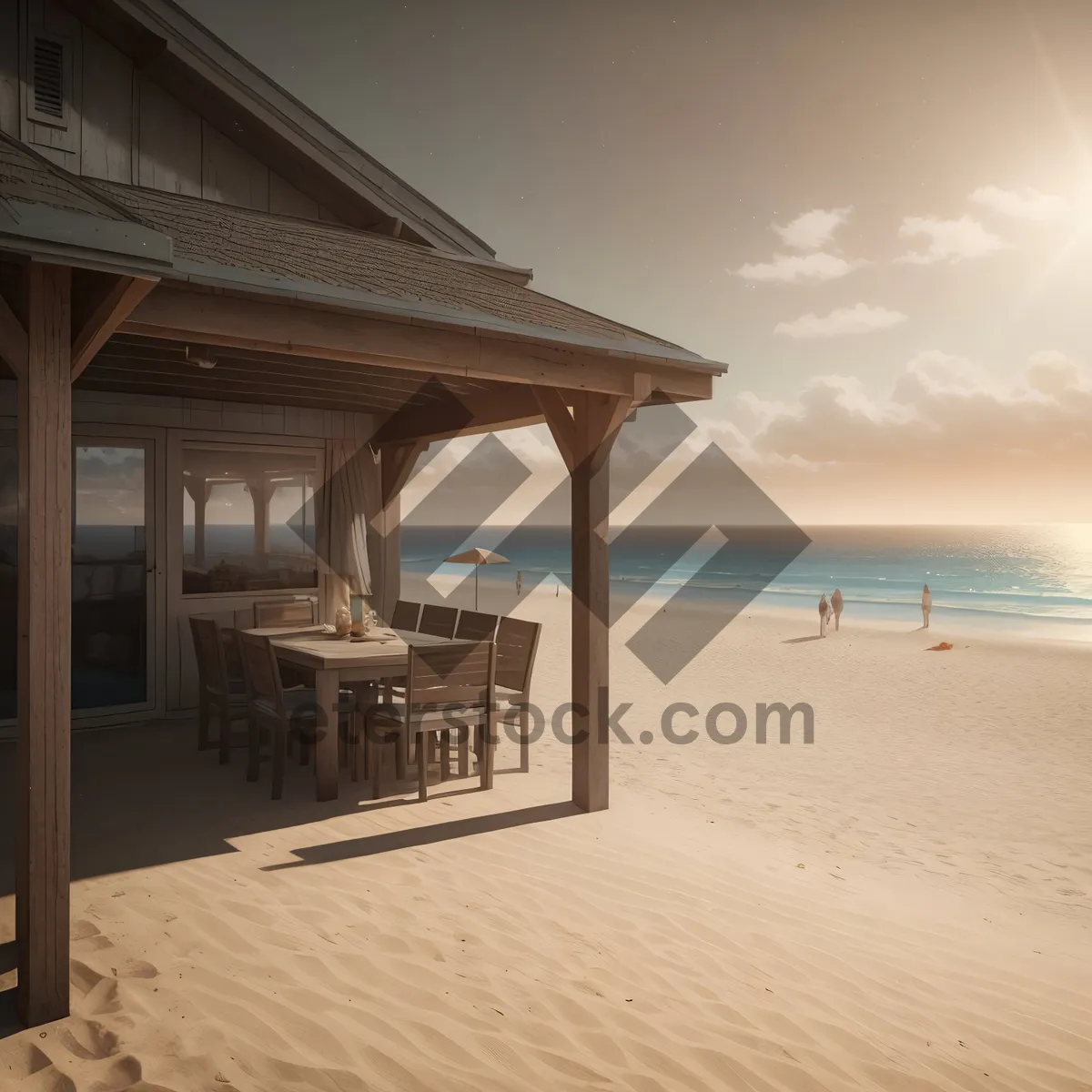 Picture of Tranquil beach landscape with clear turquoise waters