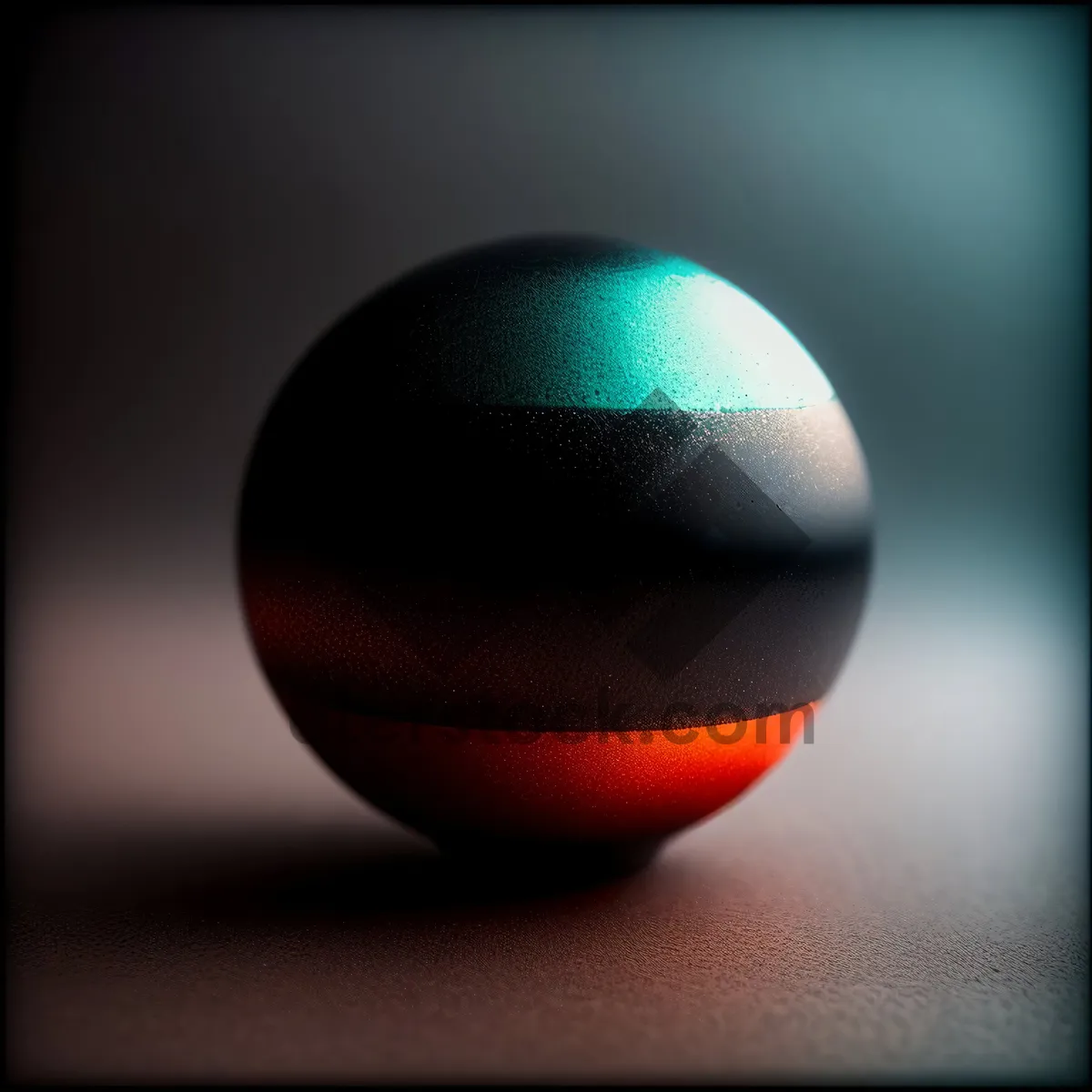 Picture of Shiny black world egg ball for competitive sphere sport.