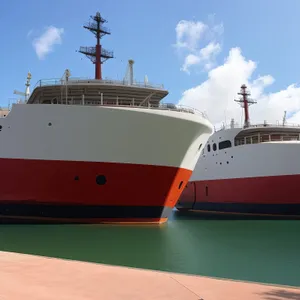 Ocean Liner at Sea: Majestic Vessel Sailing