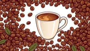 Morning Espresso in Brown Cup with Saucer