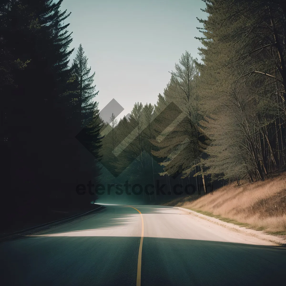 Picture of Scenic Highway Drive through Mountain Landscape