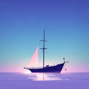 Sailing into the Sunset: A Pirate's Vessel Adventure