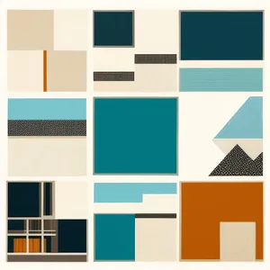 Graphic design elements set with blank paper check sign