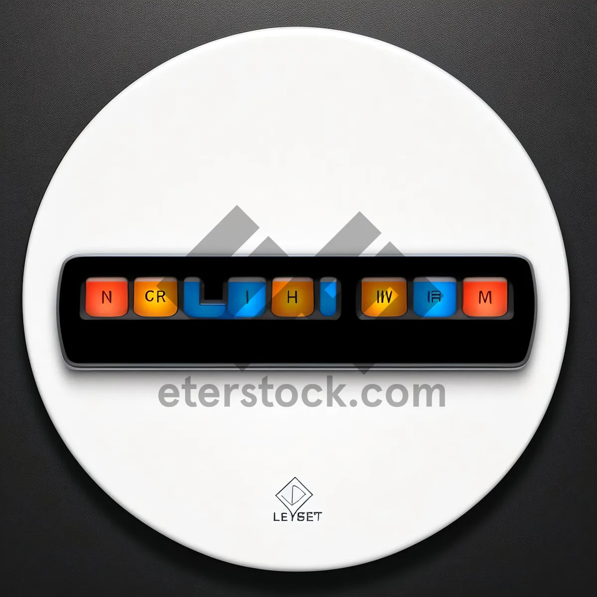 Picture of Modern Black Button Icon for Web Technology