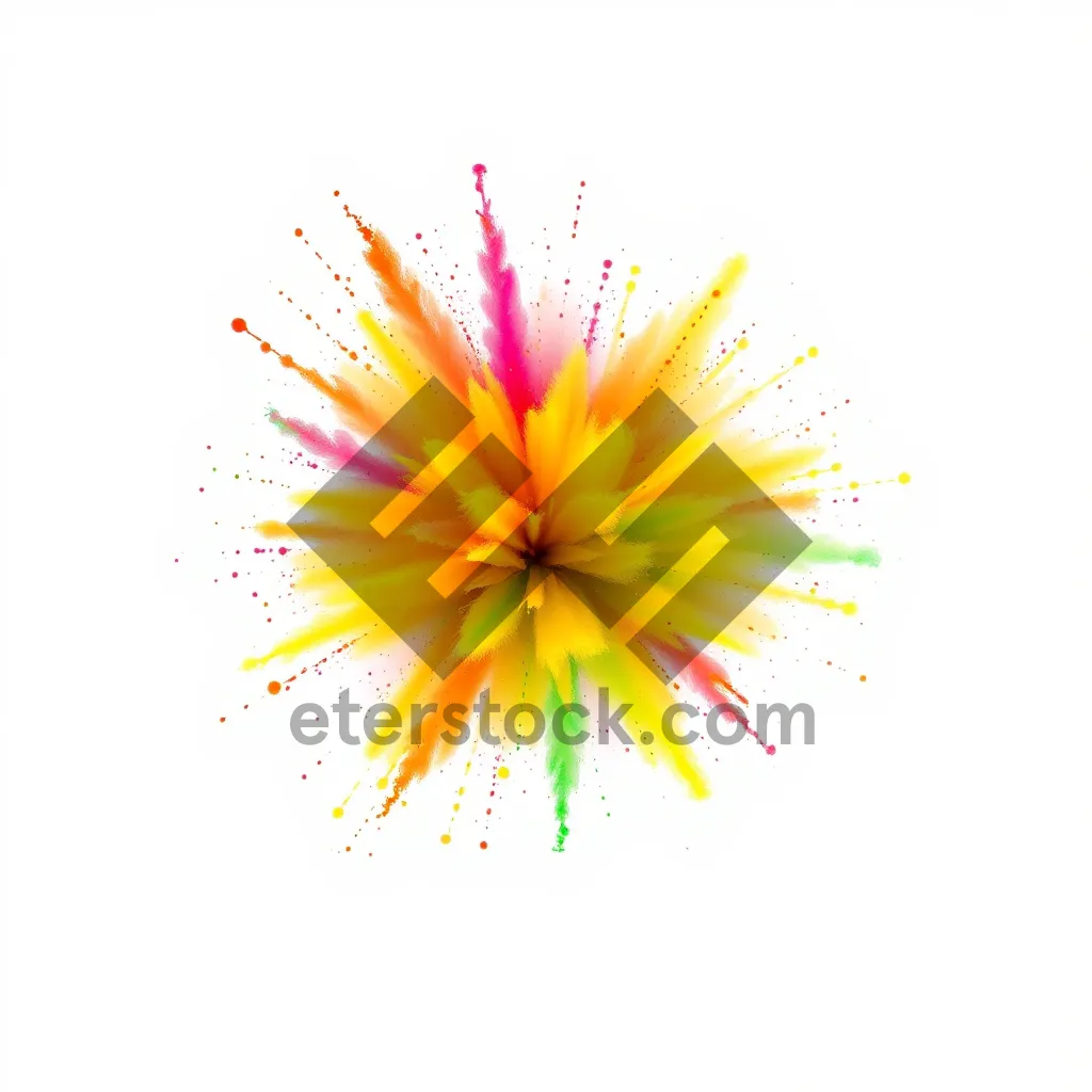 Picture of Colorful Lotus Flower Design Wallpaper - Orange and Yellow
