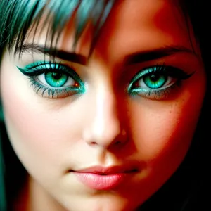 Sultry Brunette Model with Flawless Skin and Seductive Look