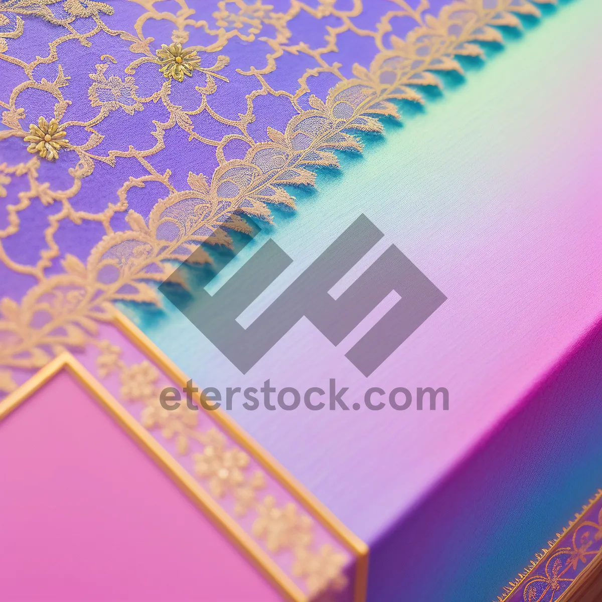 Picture of Elegant Arabesque Envelope Design on Paper