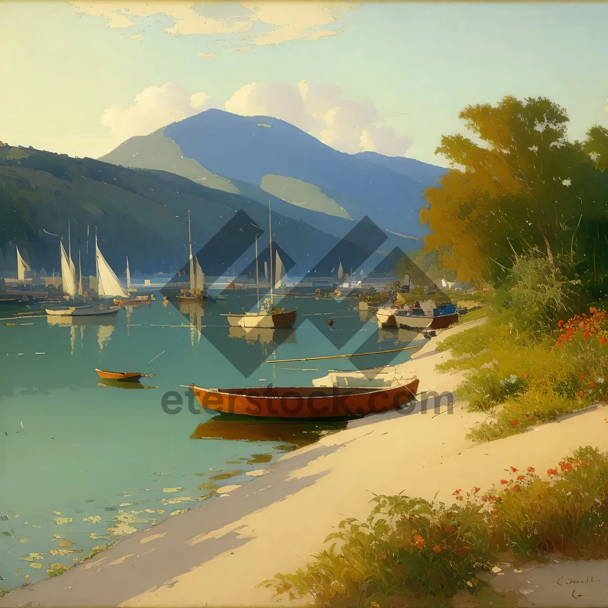 Picture of Serene Ocean View at Coastal Town