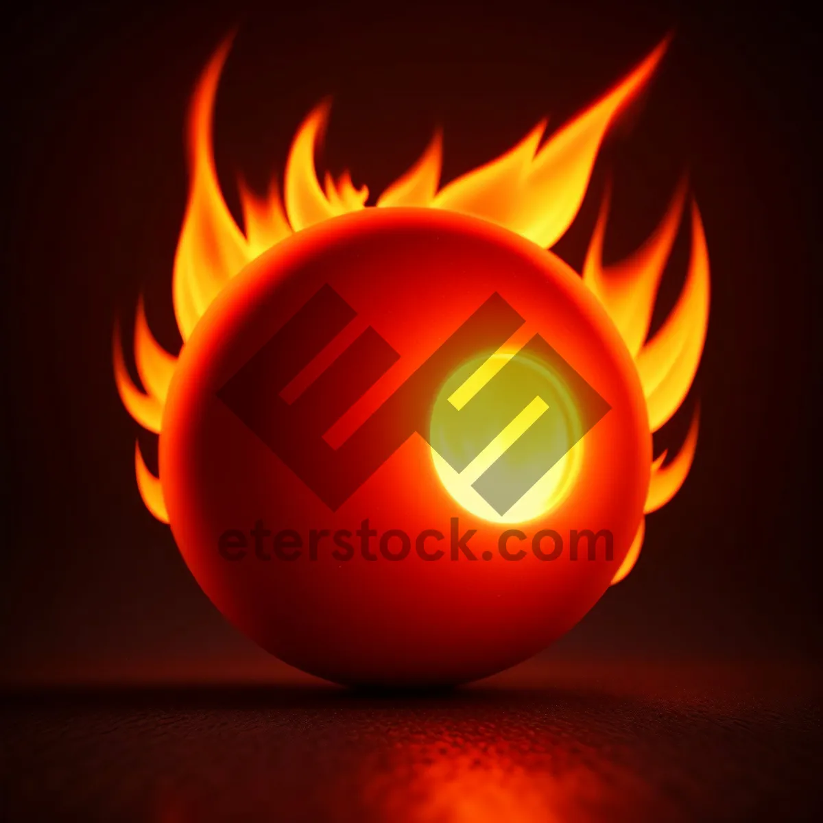 Picture of Vibrant Yellow Fire Icon Set