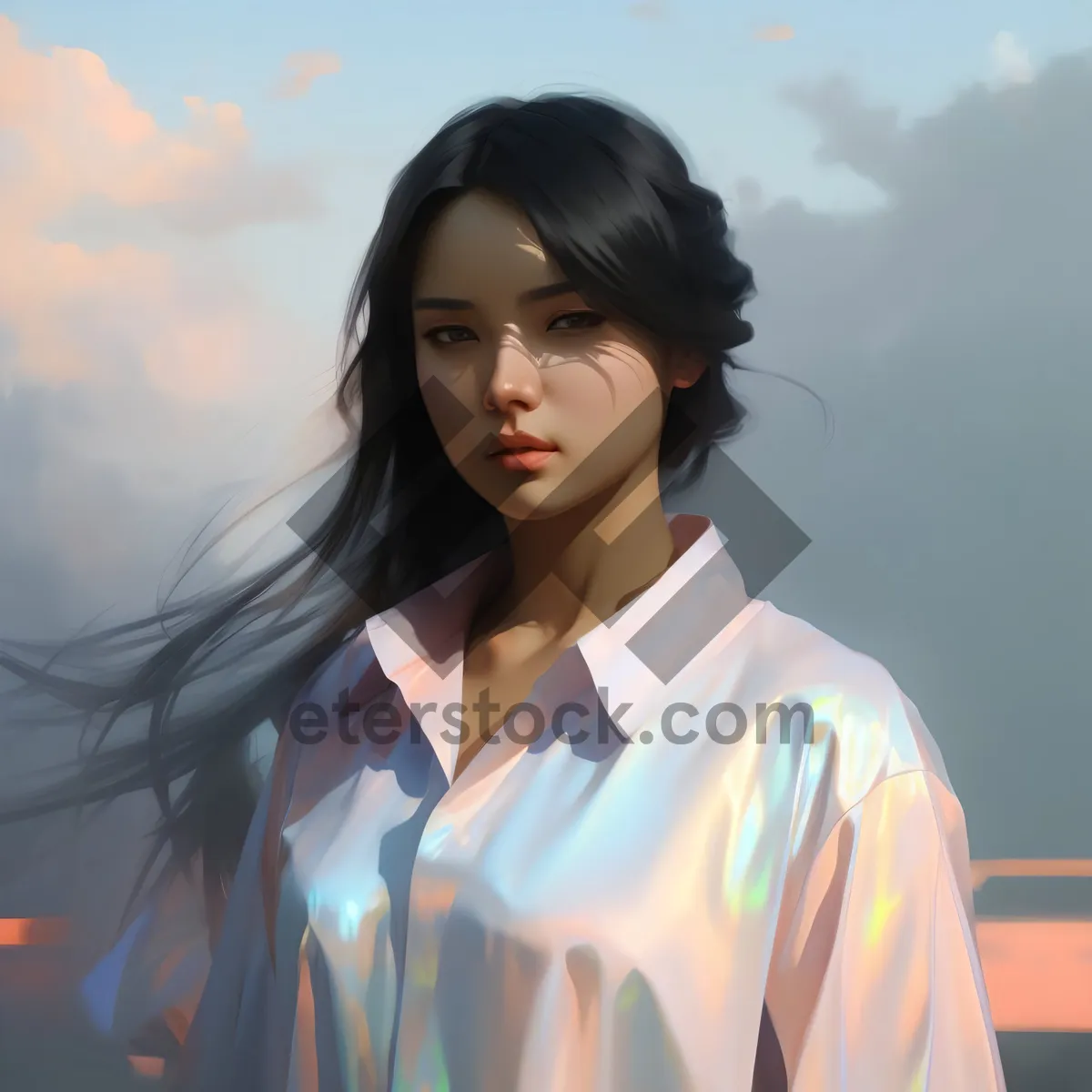 Picture of Confident Medical Professional in Stethoscope Uniform Portrait