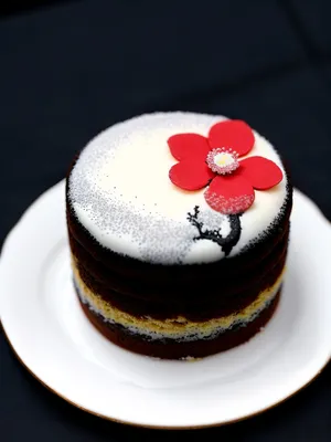 Delicious Fruit Cake with Sweet Cream