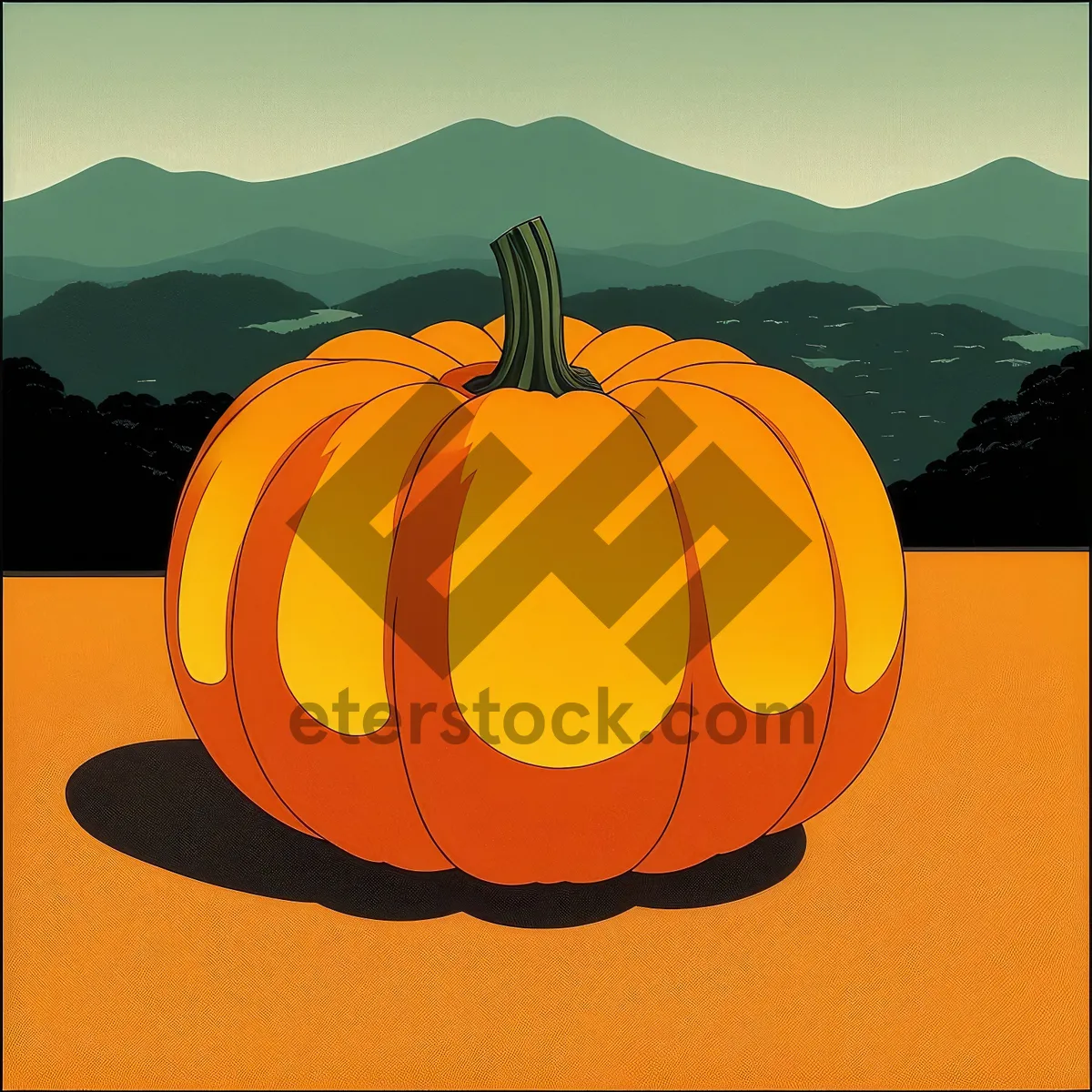 Picture of Harvest Season's Spooky Illumination: Pumpkin Jack-o'-Lantern