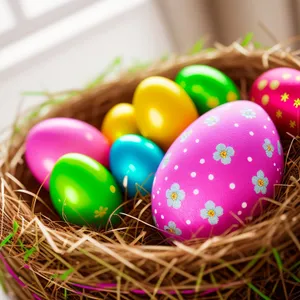 Festive Easter Egg Delight: Colorful Holiday Treats and Decor