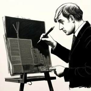 Tech-savvy professional working on laptop