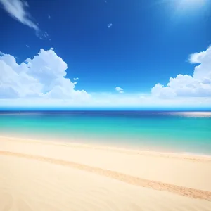 Serene Seascape Paradise under Clear Blue Sky