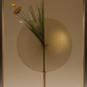 Stylish Floor Lamp with Floral Accent