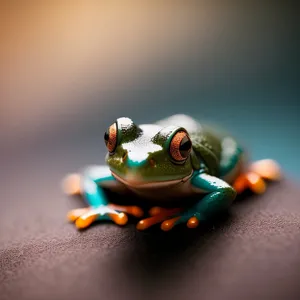 Wild Eyed Tree Frog Peeking Out