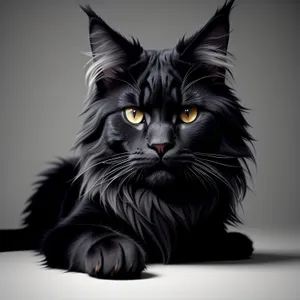 Furry Fluffball: Adorable Gray Tabby Cat with Whiskers