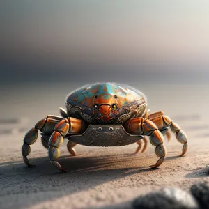 Colorful Hermit Crab in Shell