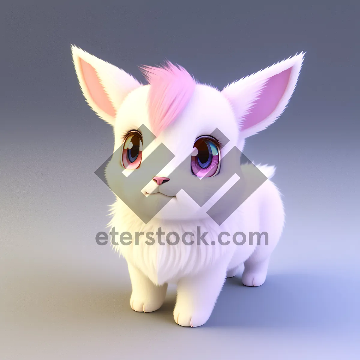 Picture of Cute Bunny Piggy Bank with Pink Ears