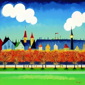 Vibrant Rural Landscape under Clear Sky