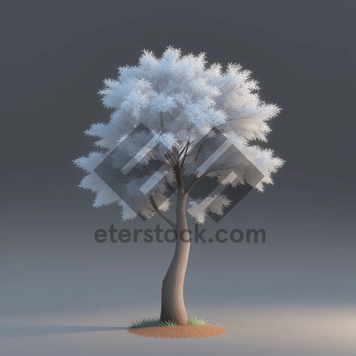 Picture of Frozen Floral Wonderland: White Blossoms amidst Winter's Embrace