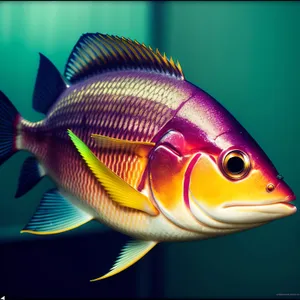 Colorful Goldfish Swimming in Aquarium