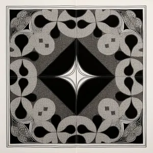 Vintage Arabesque Tile Pattern Art: Ornamental Decorative Wallpaper