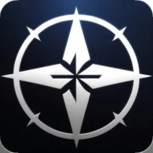 Golden Heraldic Design Icon with Five-Spot Shape