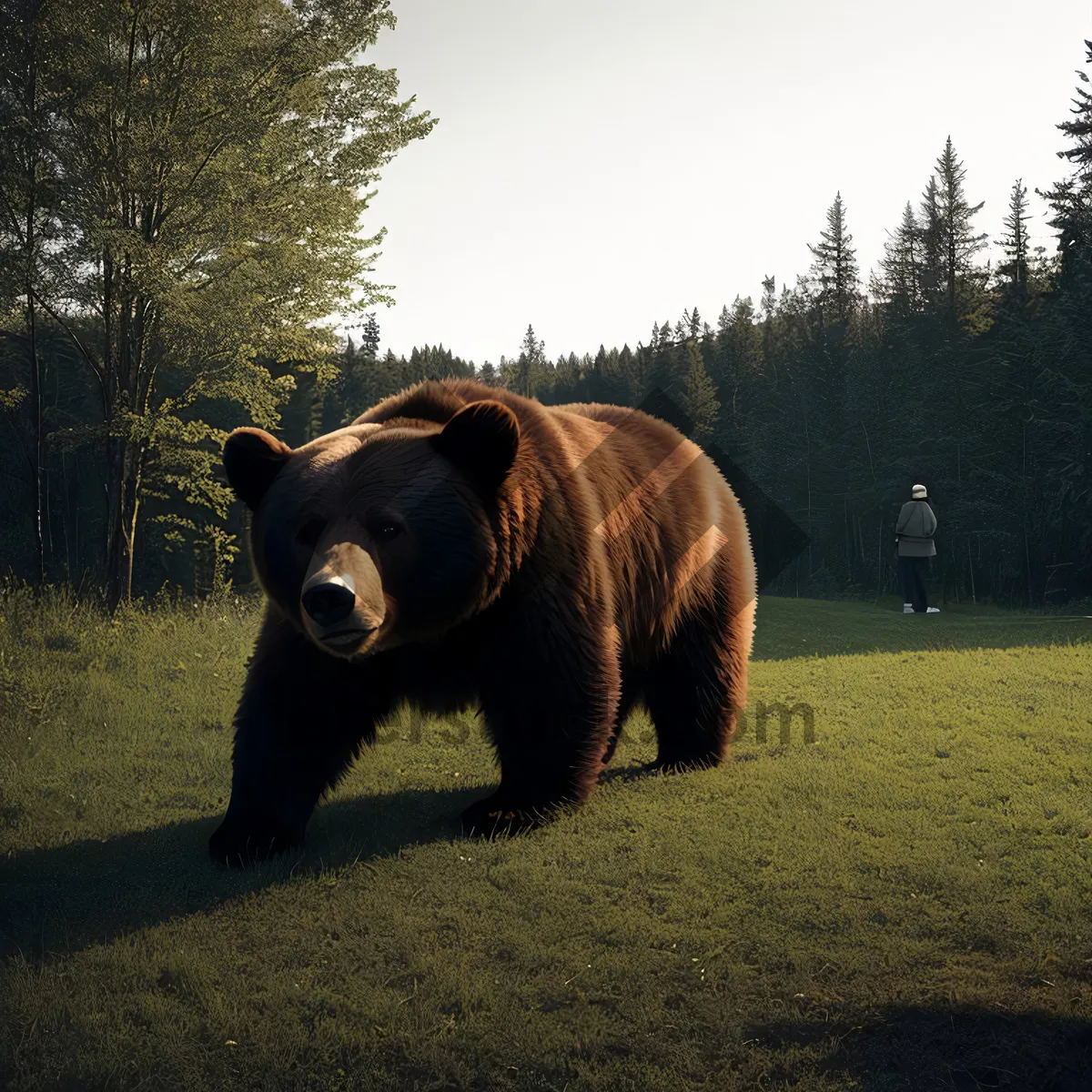 Picture of Wild Brown Bear in Rural Menagerie