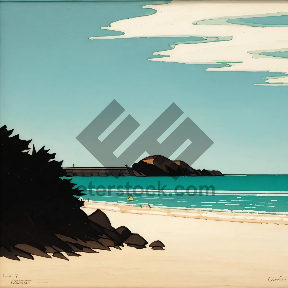 Picture of Serenity by the Seashore: Beautiful Beach Paradise