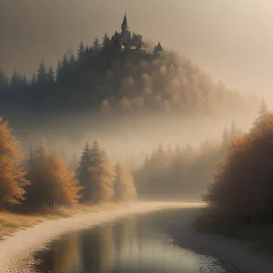 Light-Filled Sky Over Serene Landscape